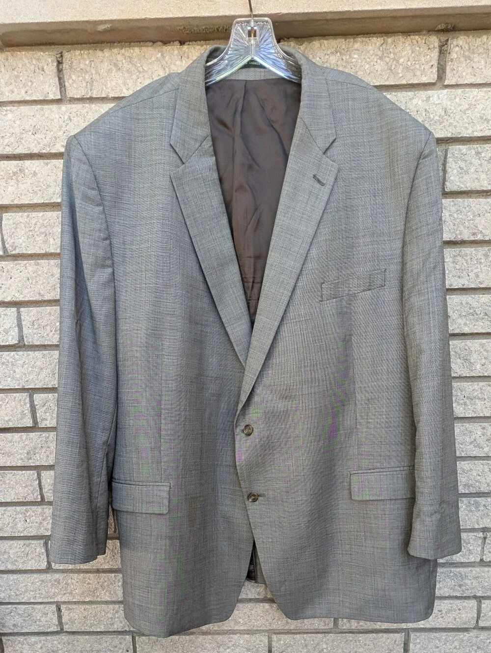 Lauren Ralph Lauren 2 Button Blazer Mens Tall Size 56 L Gray 100% Wool Business